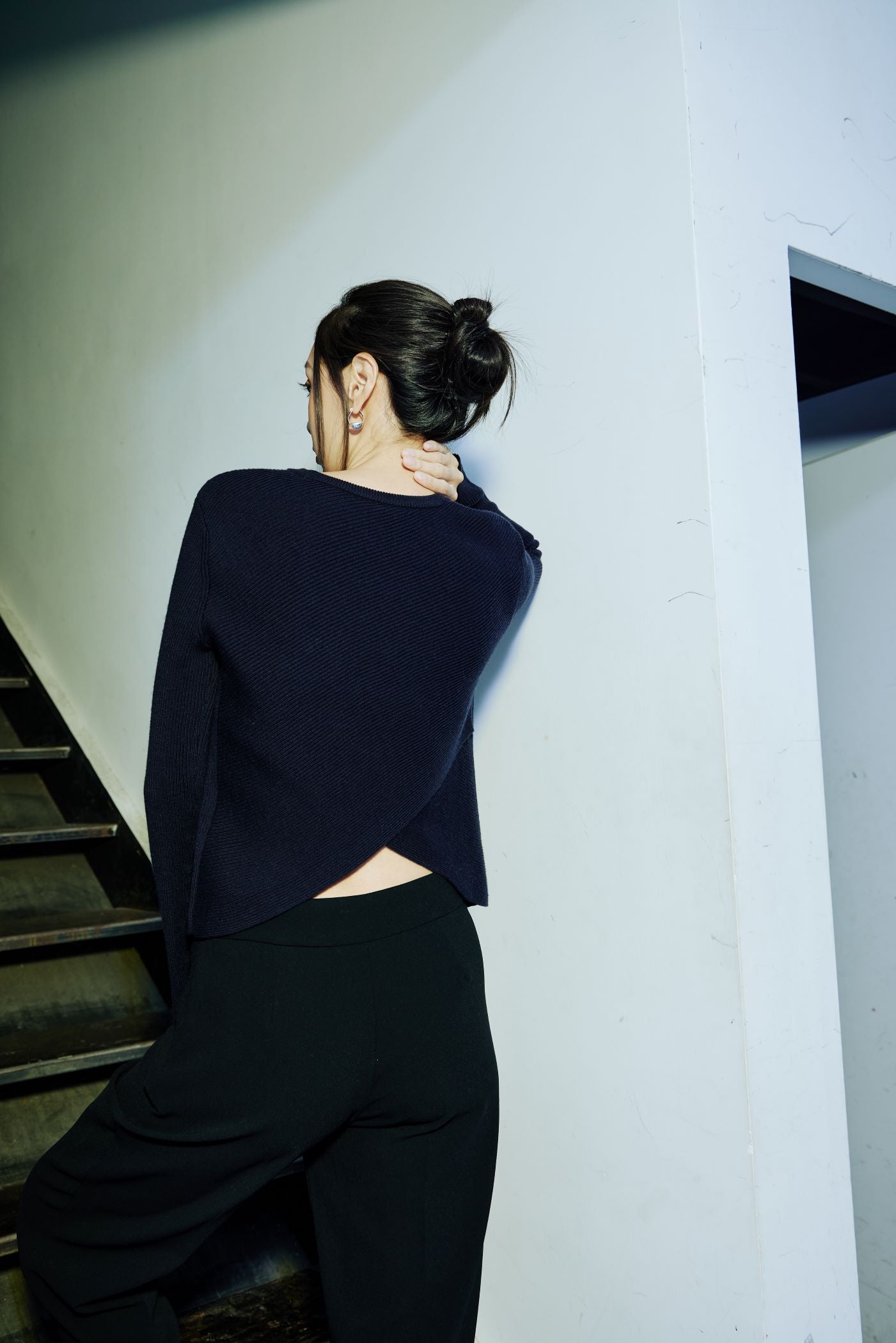 fine knitted wool blend top
