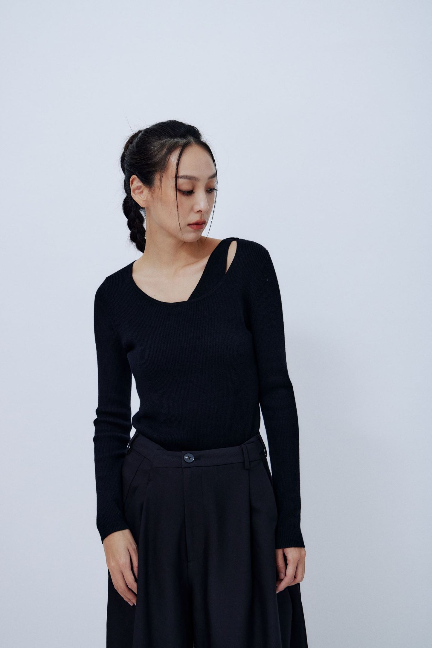 elegant wool blend top
