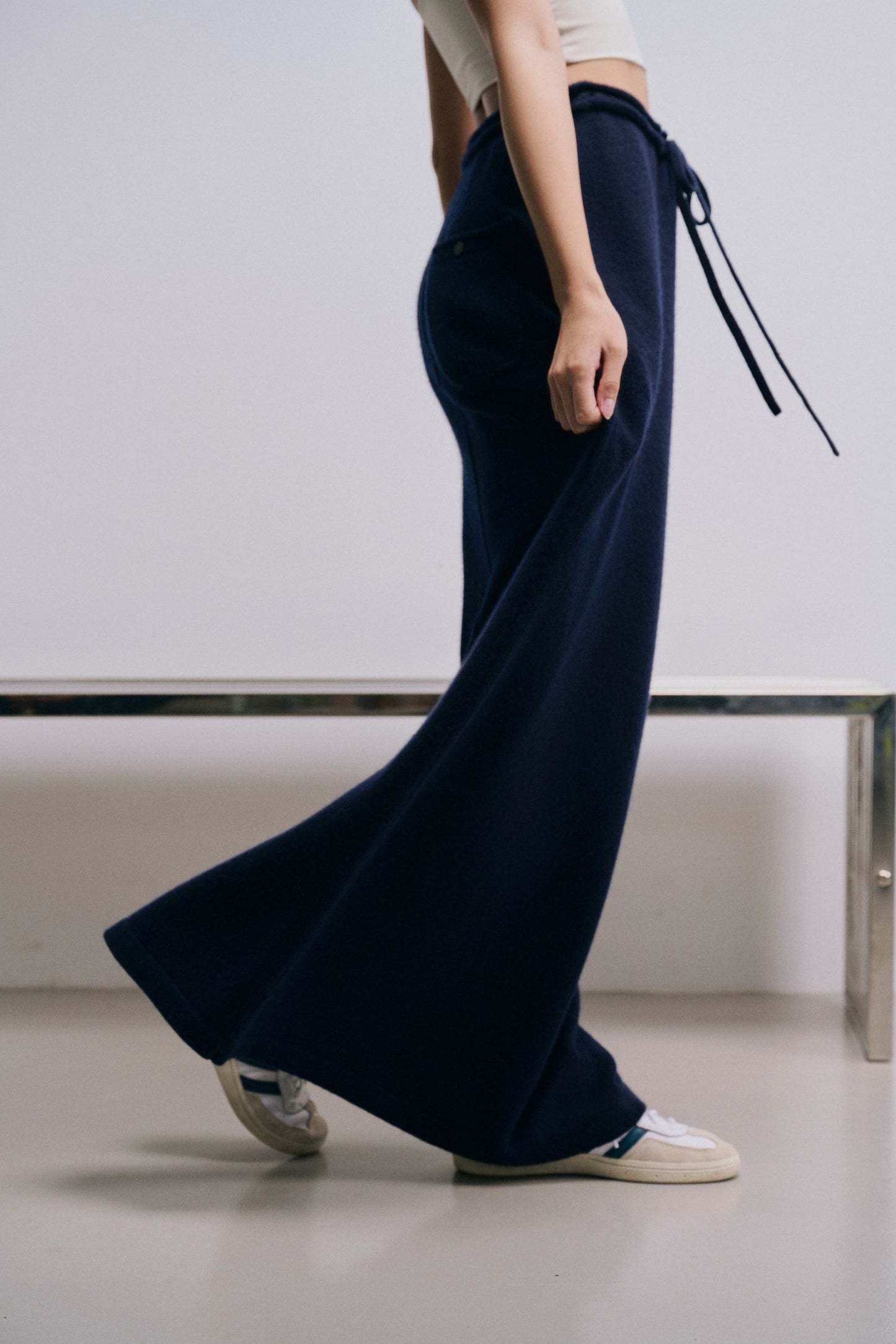 cashmere long skirt