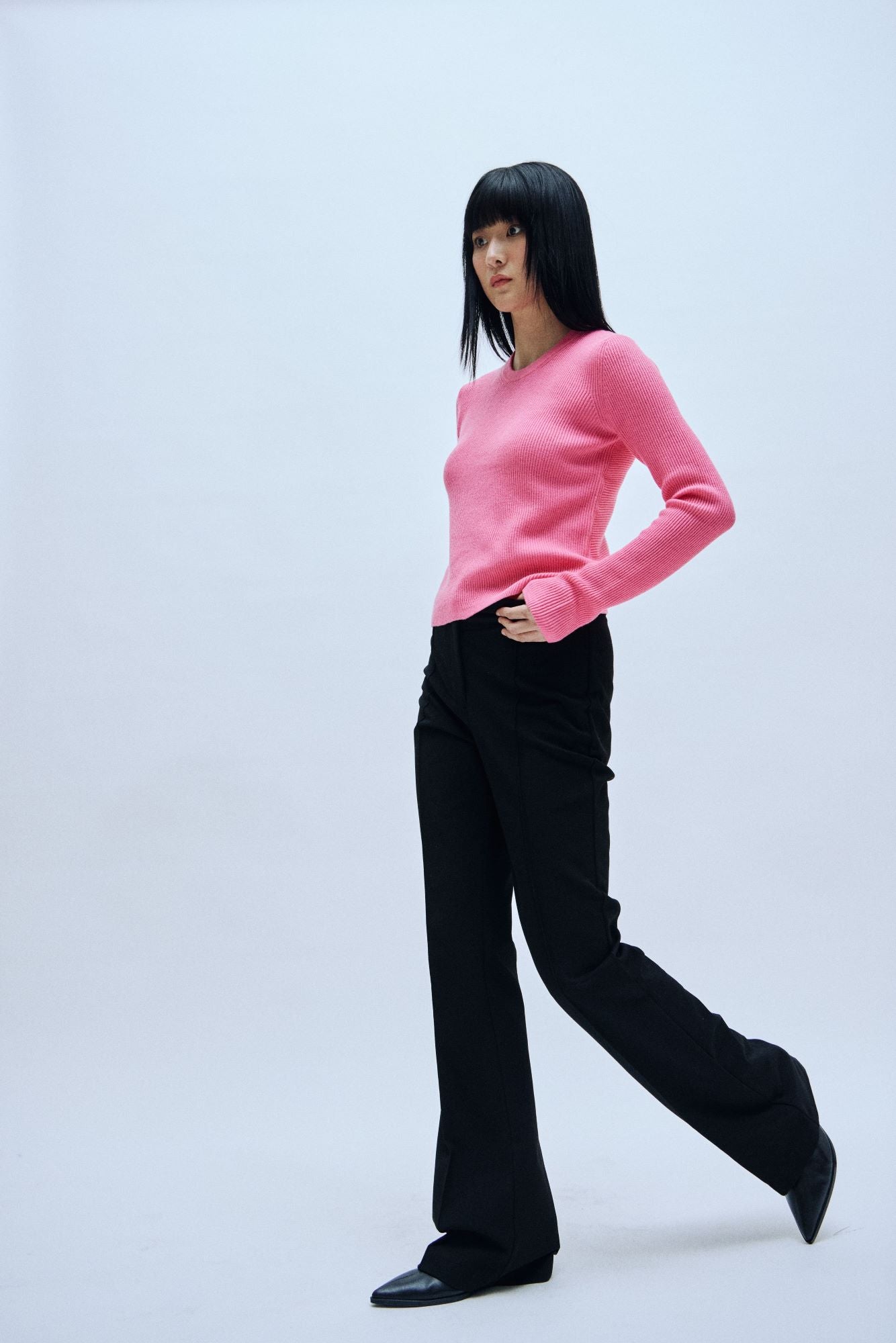 fine knitted wool blend top