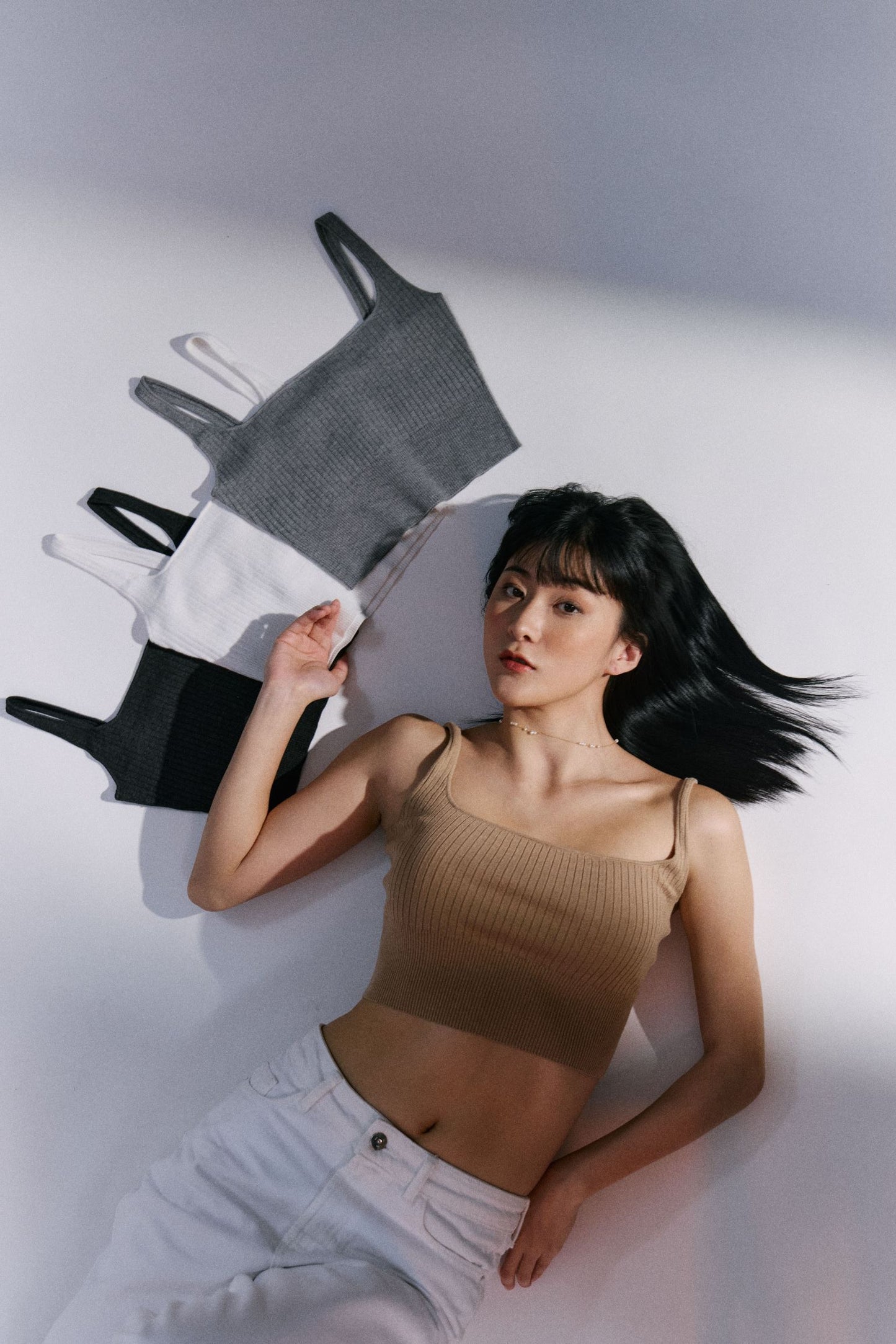 knitted vest with pads