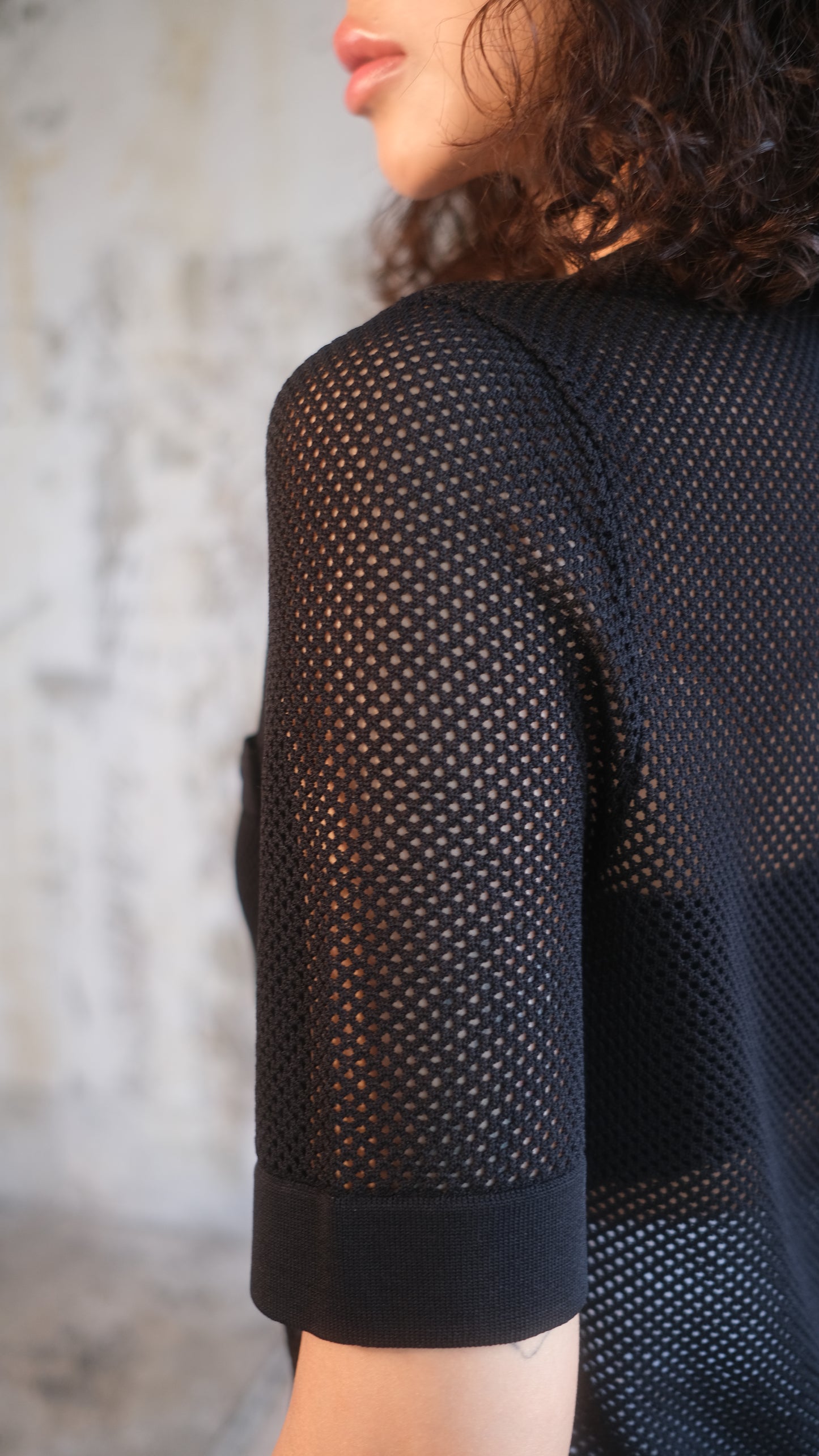 light mesh knit top