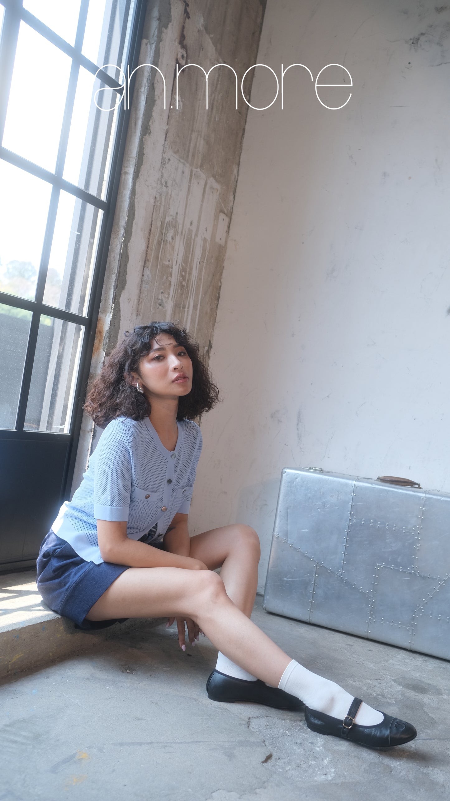 light mesh knit top