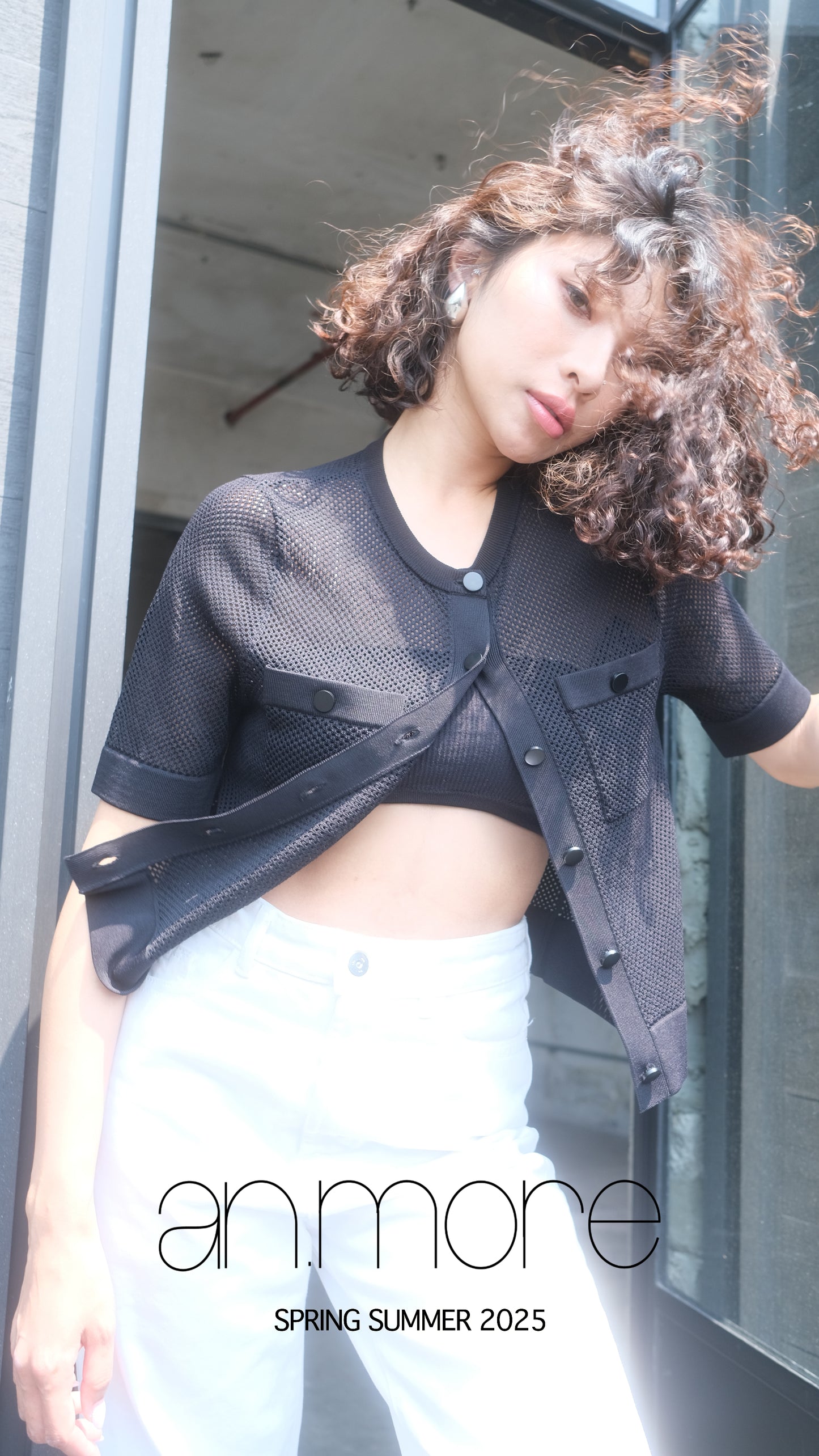 light mesh knit top