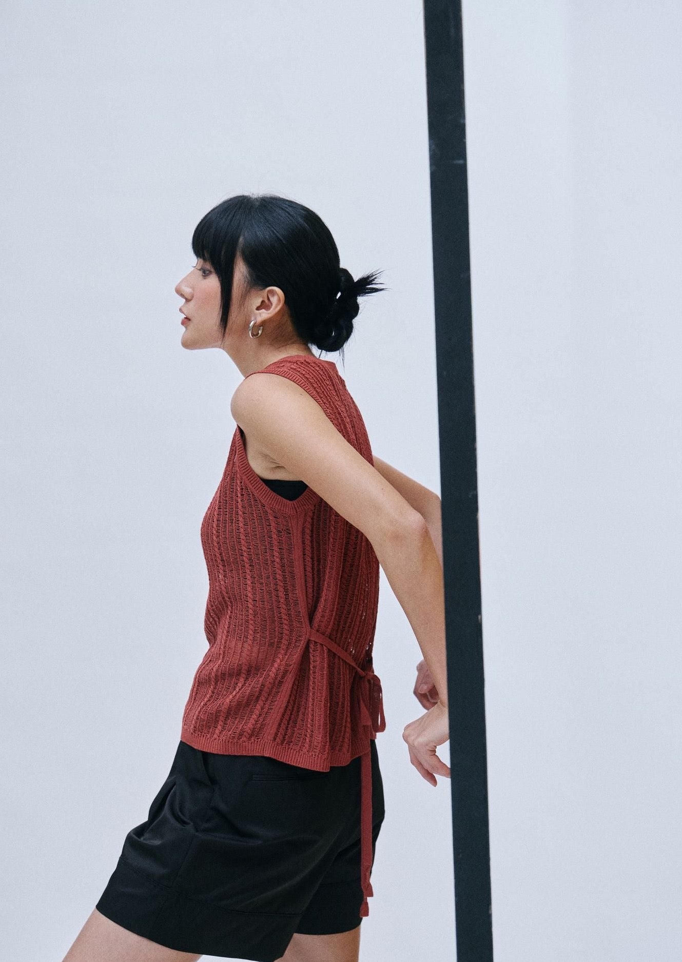 sleeveless knitted vest