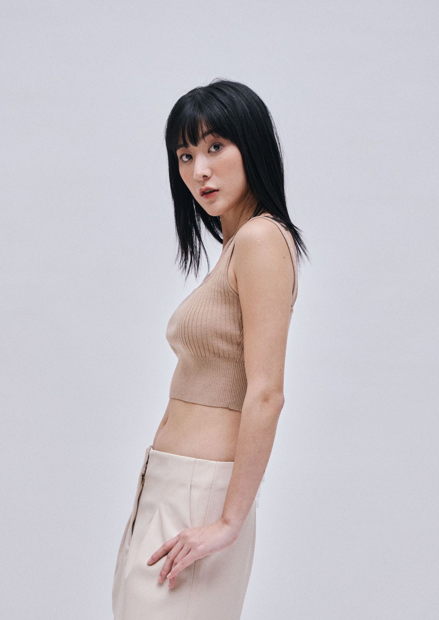 knitted vest with pads