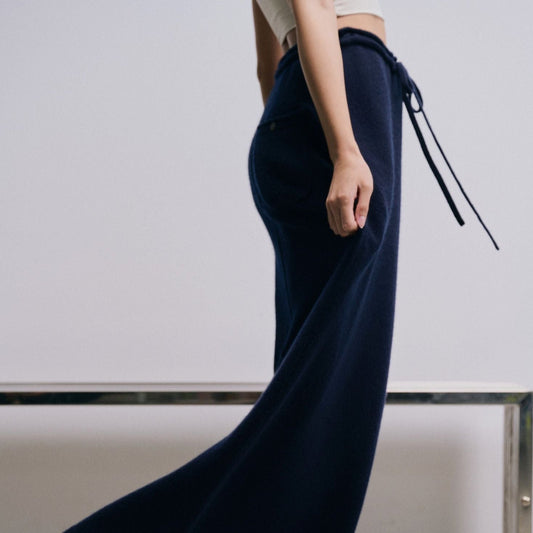 cashmere long skirt